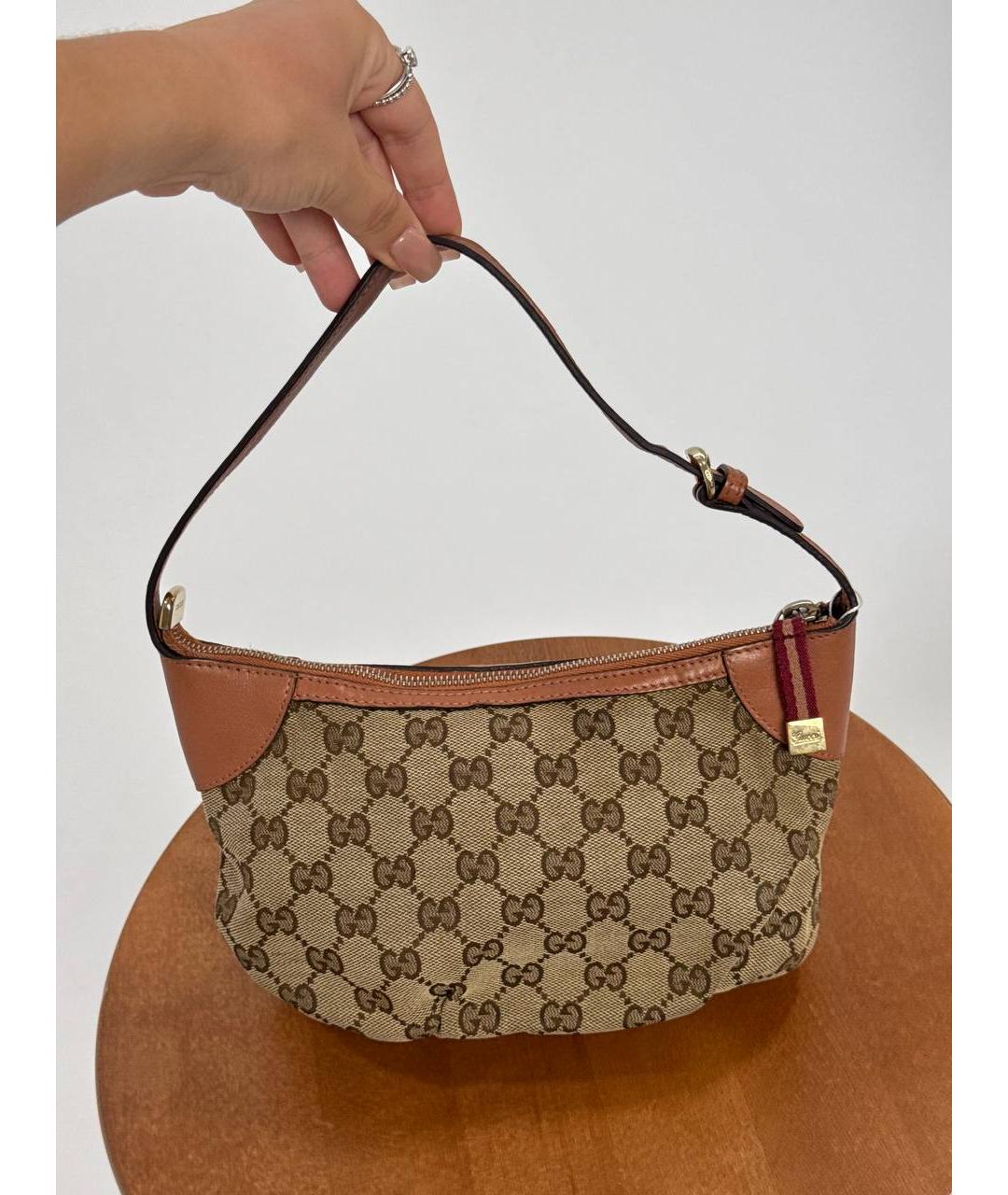 GUCCI Бежевая сумка с короткими ручками, фото 7