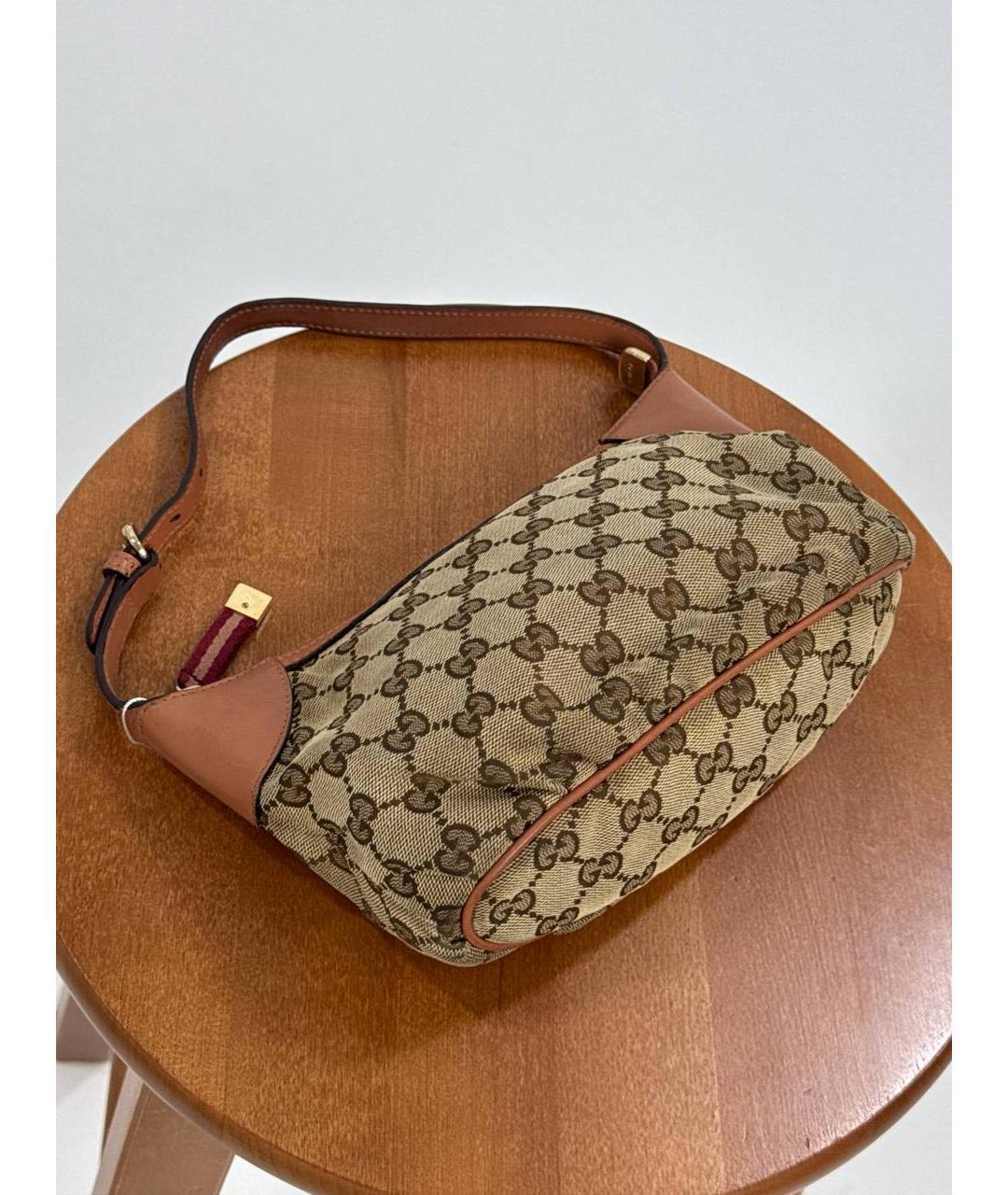 GUCCI Бежевая сумка с короткими ручками, фото 5