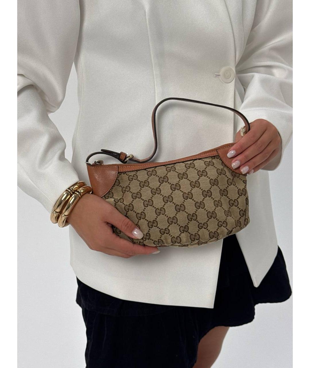 GUCCI Бежевая сумка с короткими ручками, фото 2