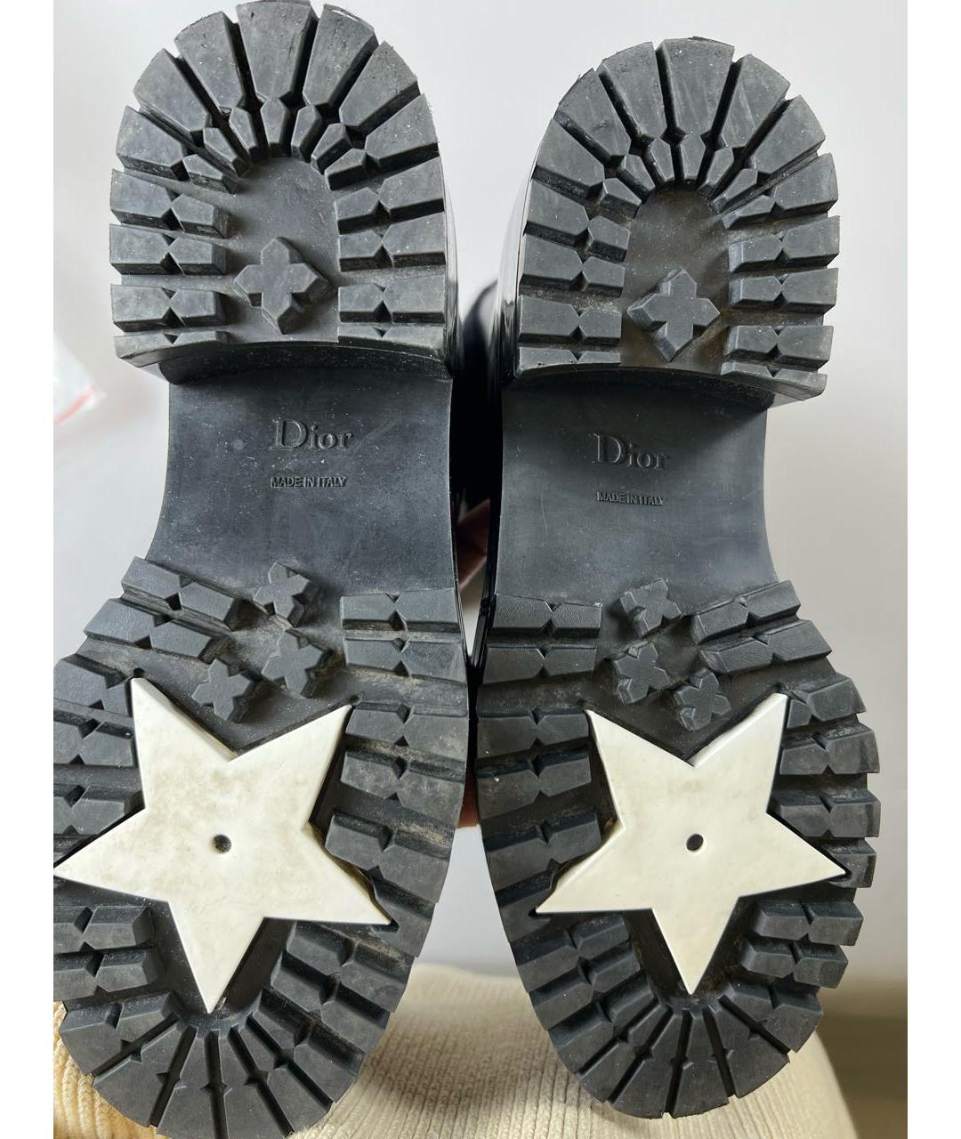 CHRISTIAN DIOR Черные кожаные сапоги, фото 4