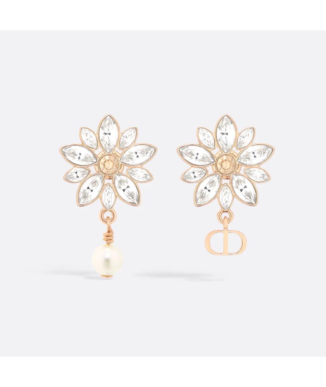 CHRISTIAN DIOR Золотые металлические серьги, фото 4