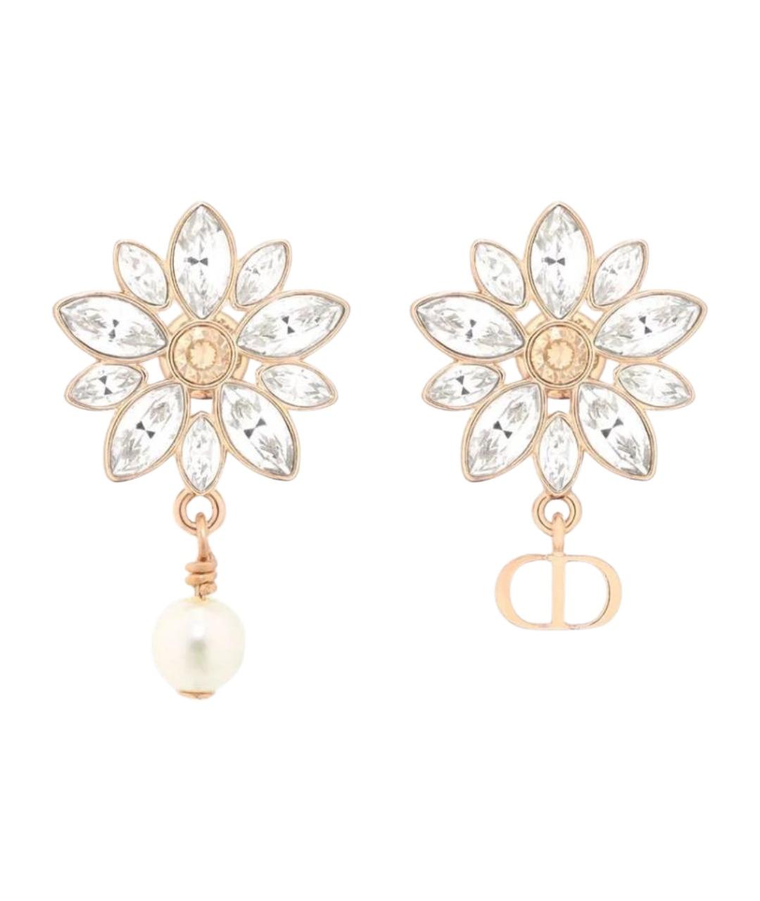 CHRISTIAN DIOR Золотые металлические серьги, фото 1