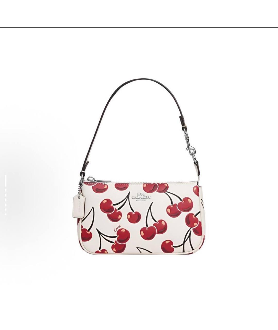 COACH Белая сумка с короткими ручками из искусственной кожи, фото 7