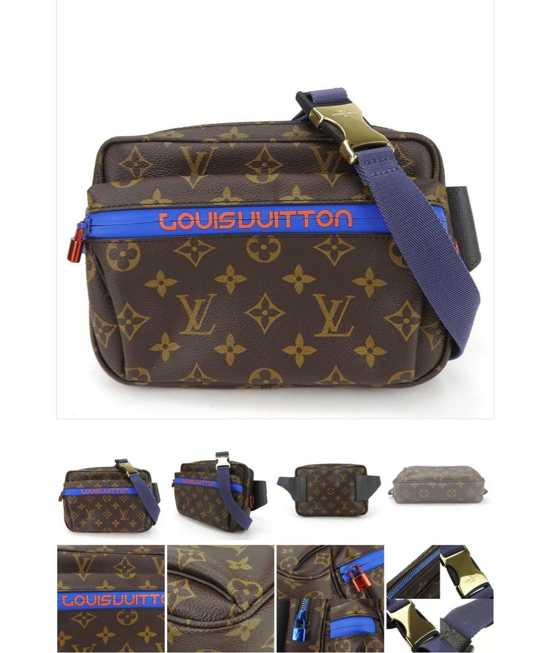 LOUIS VUITTON Коричневая кожаная поясная сумка, фото 8