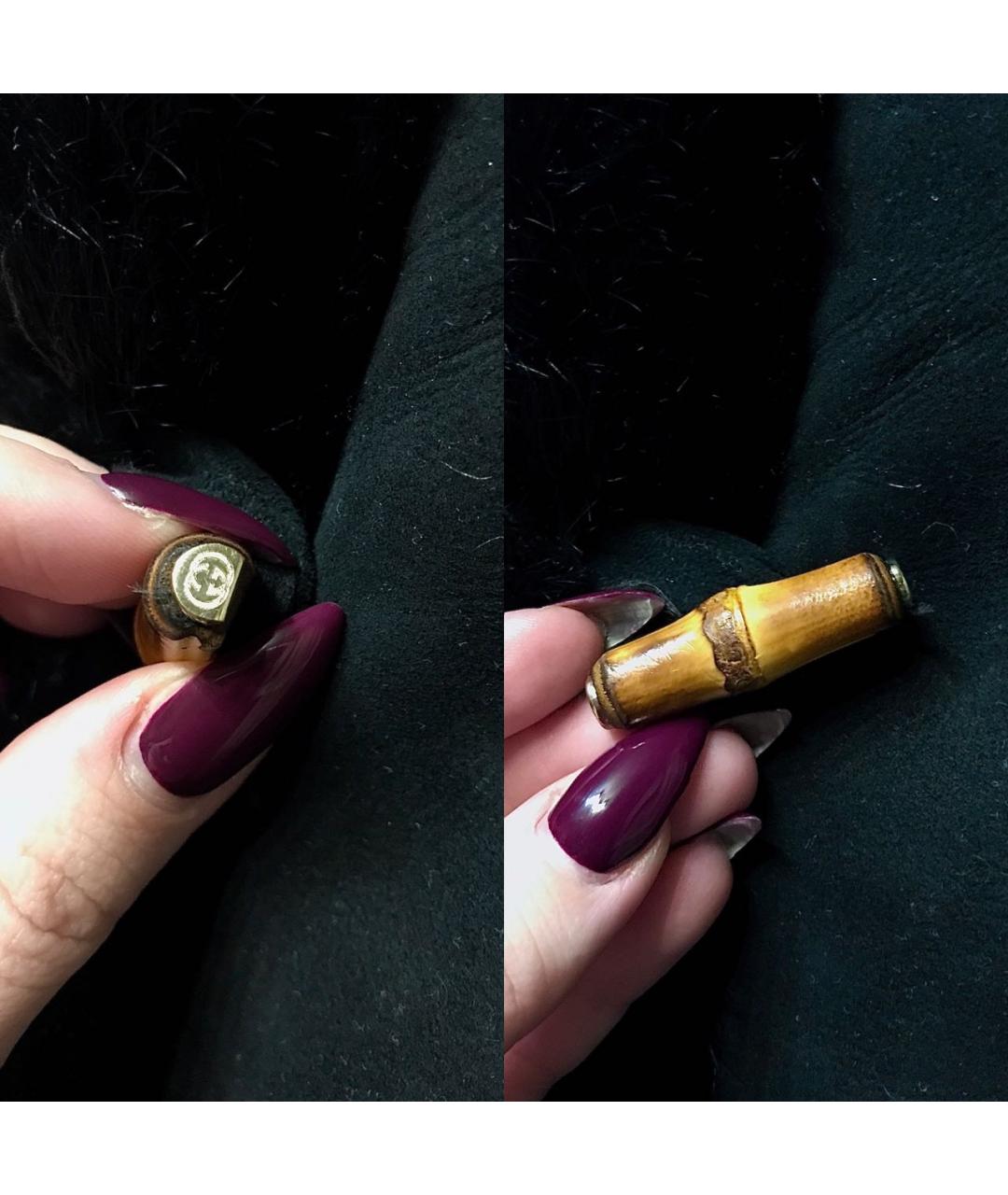 GUCCI Черная кожаная дубленка, фото 4