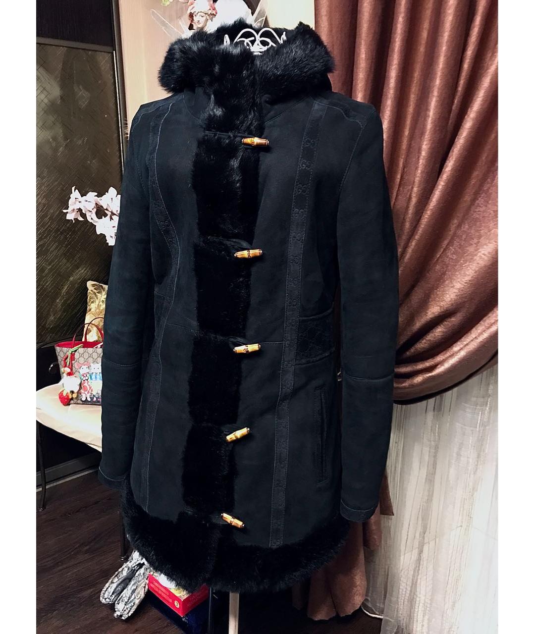 GUCCI Черная кожаная дубленка, фото 8