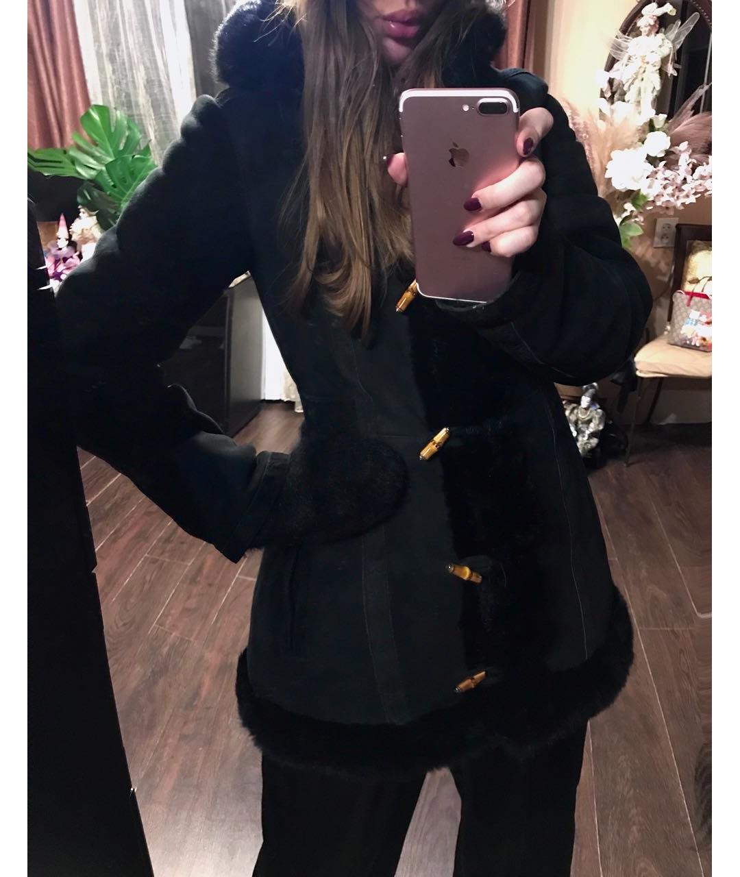 GUCCI Черная кожаная дубленка, фото 7