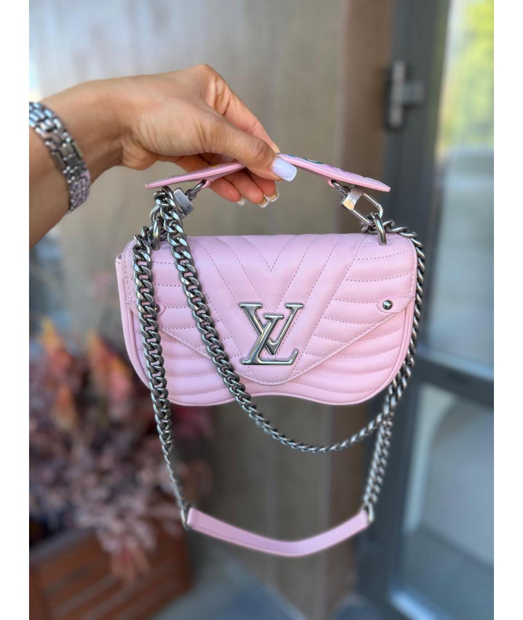 LOUIS VUITTON Розовая кожаная сумка через плечо, фото 5