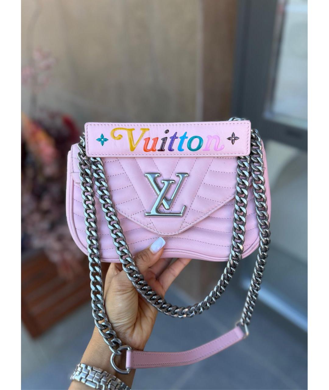 LOUIS VUITTON Розовая кожаная сумка через плечо, фото 6
