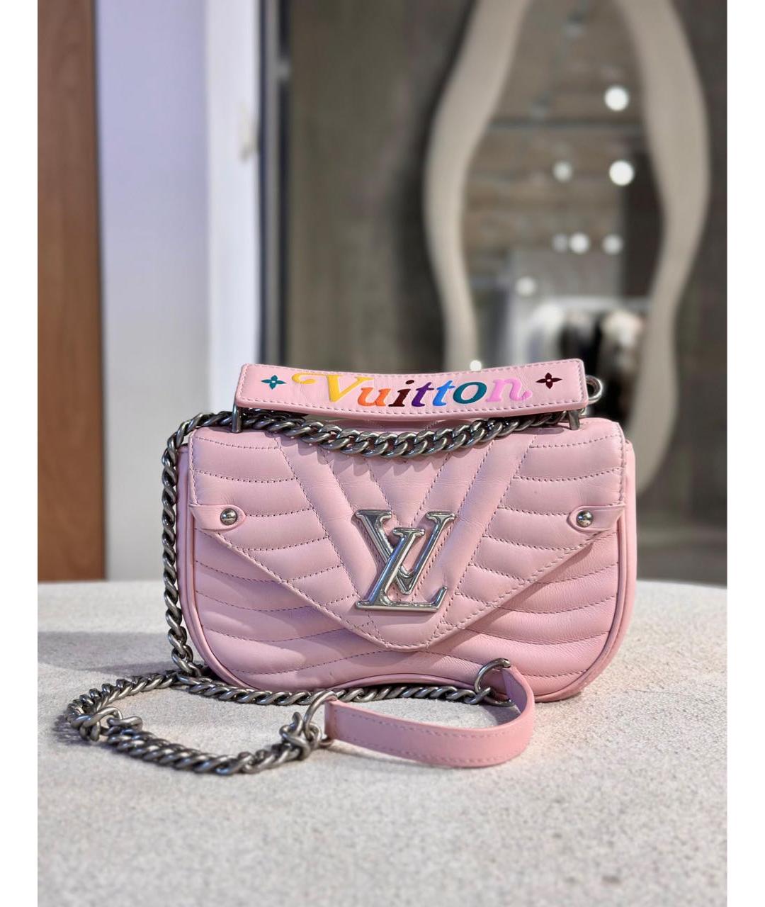 LOUIS VUITTON Розовая кожаная сумка через плечо, фото 4