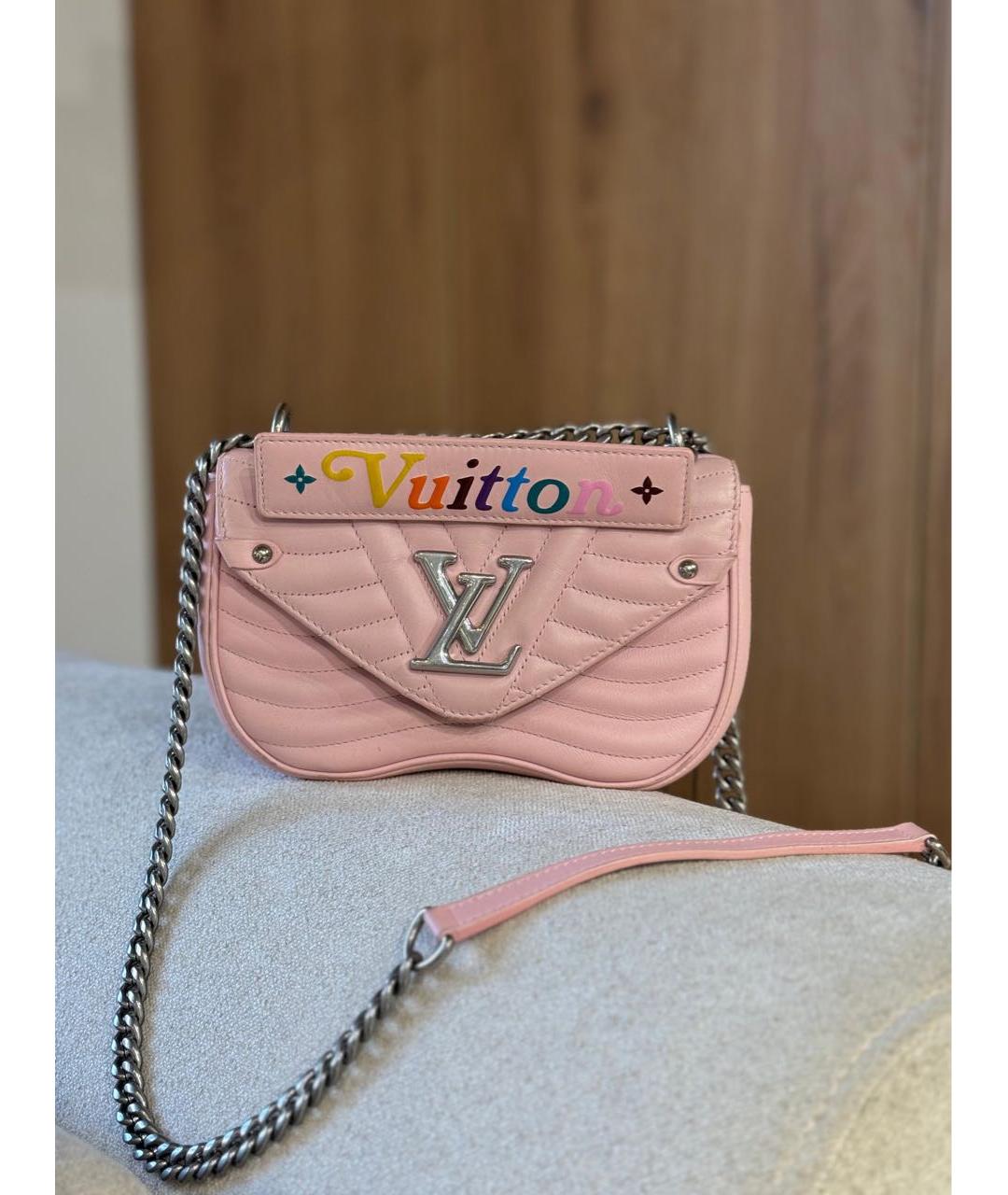 LOUIS VUITTON Розовая кожаная сумка через плечо, фото 3