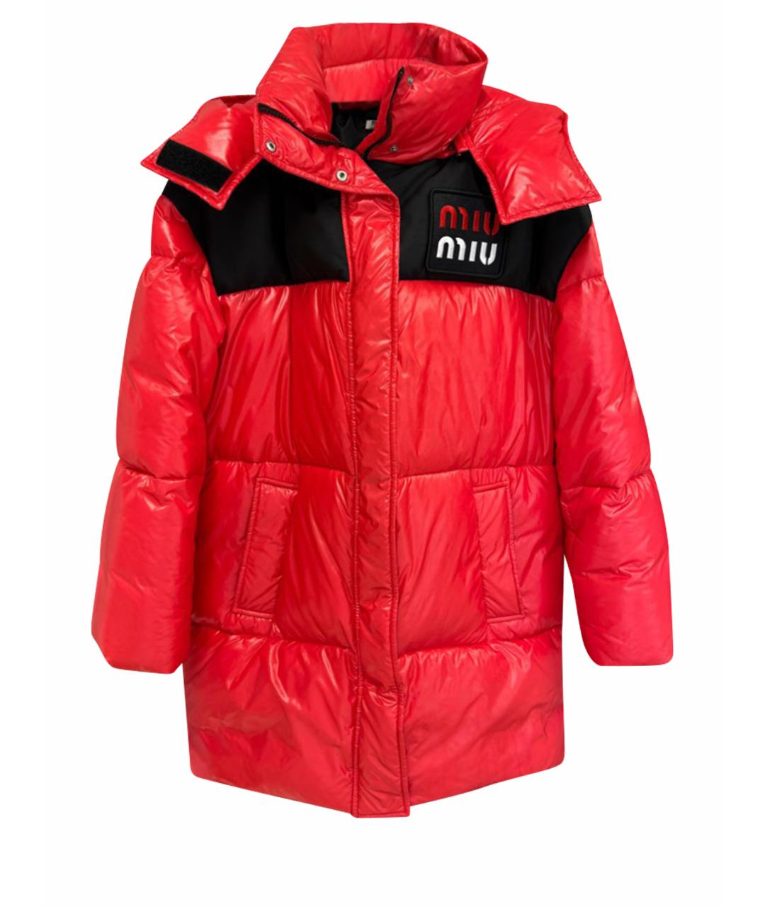 MIU MIU Красный пуховик, фото 1