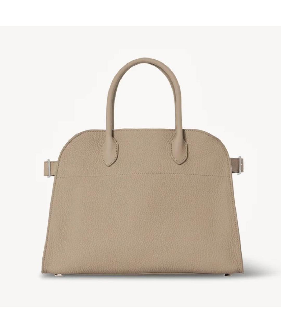 THE ROW Бежевая кожаная сумка с короткими ручками, фото 6