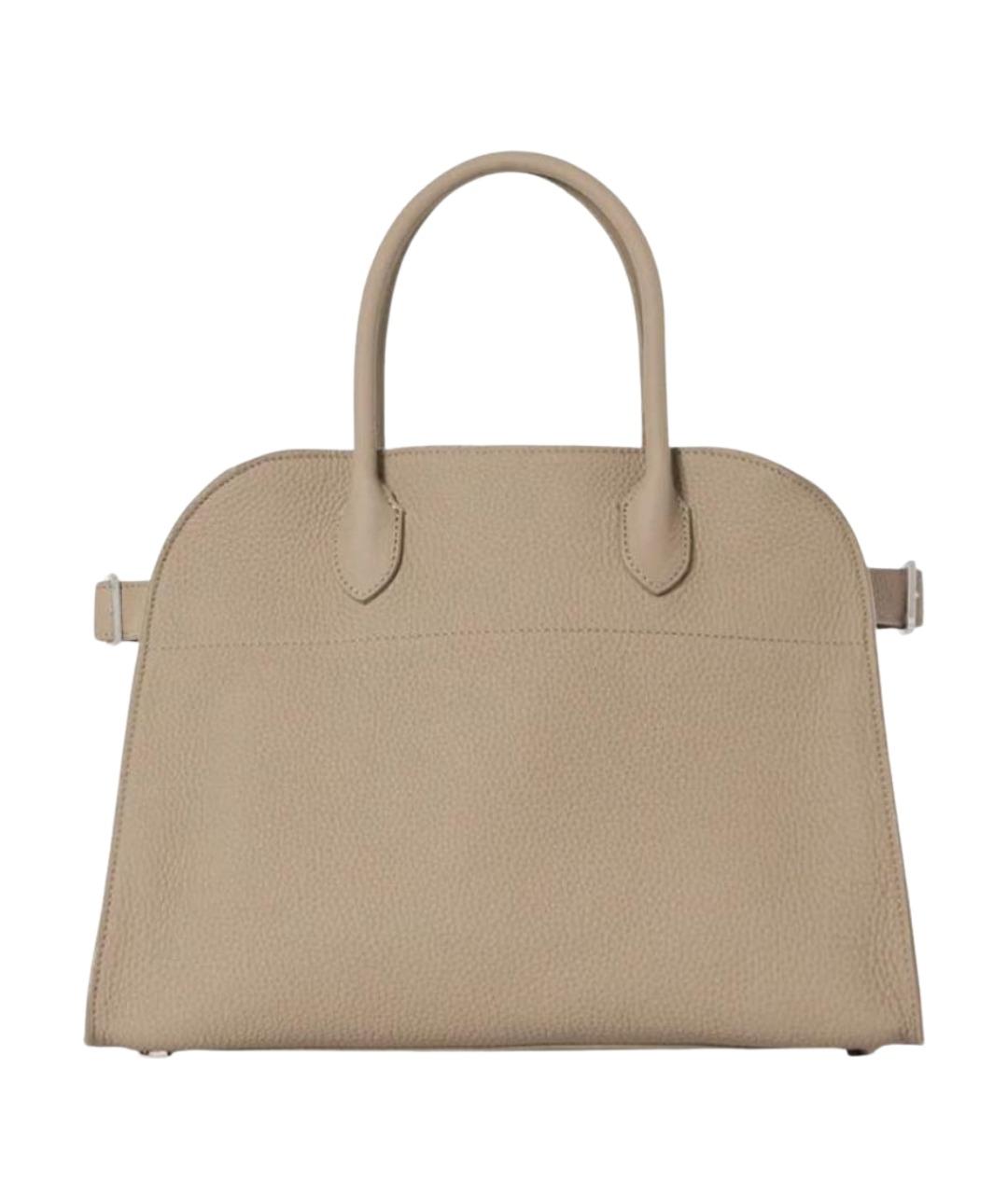 THE ROW Бежевая кожаная сумка с короткими ручками, фото 1