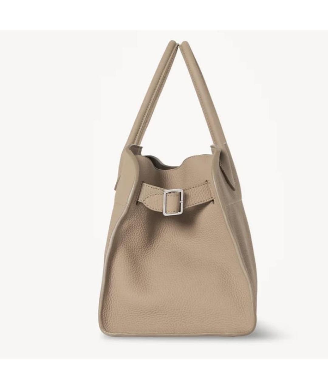 THE ROW Бежевая кожаная сумка с короткими ручками, фото 4