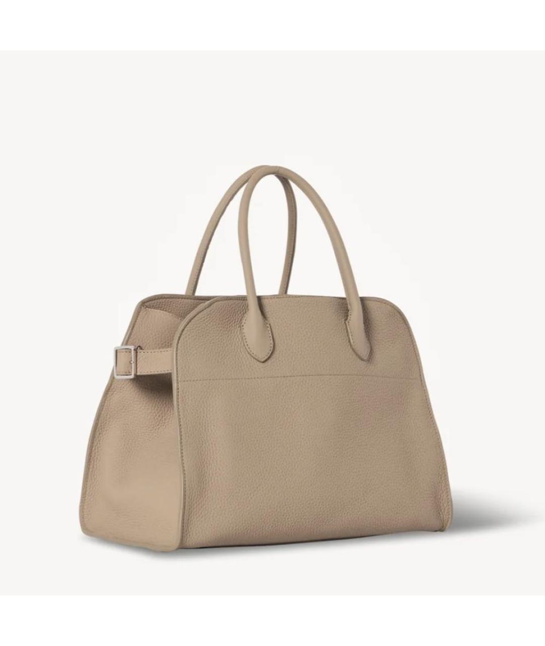 THE ROW Бежевая кожаная сумка с короткими ручками, фото 2