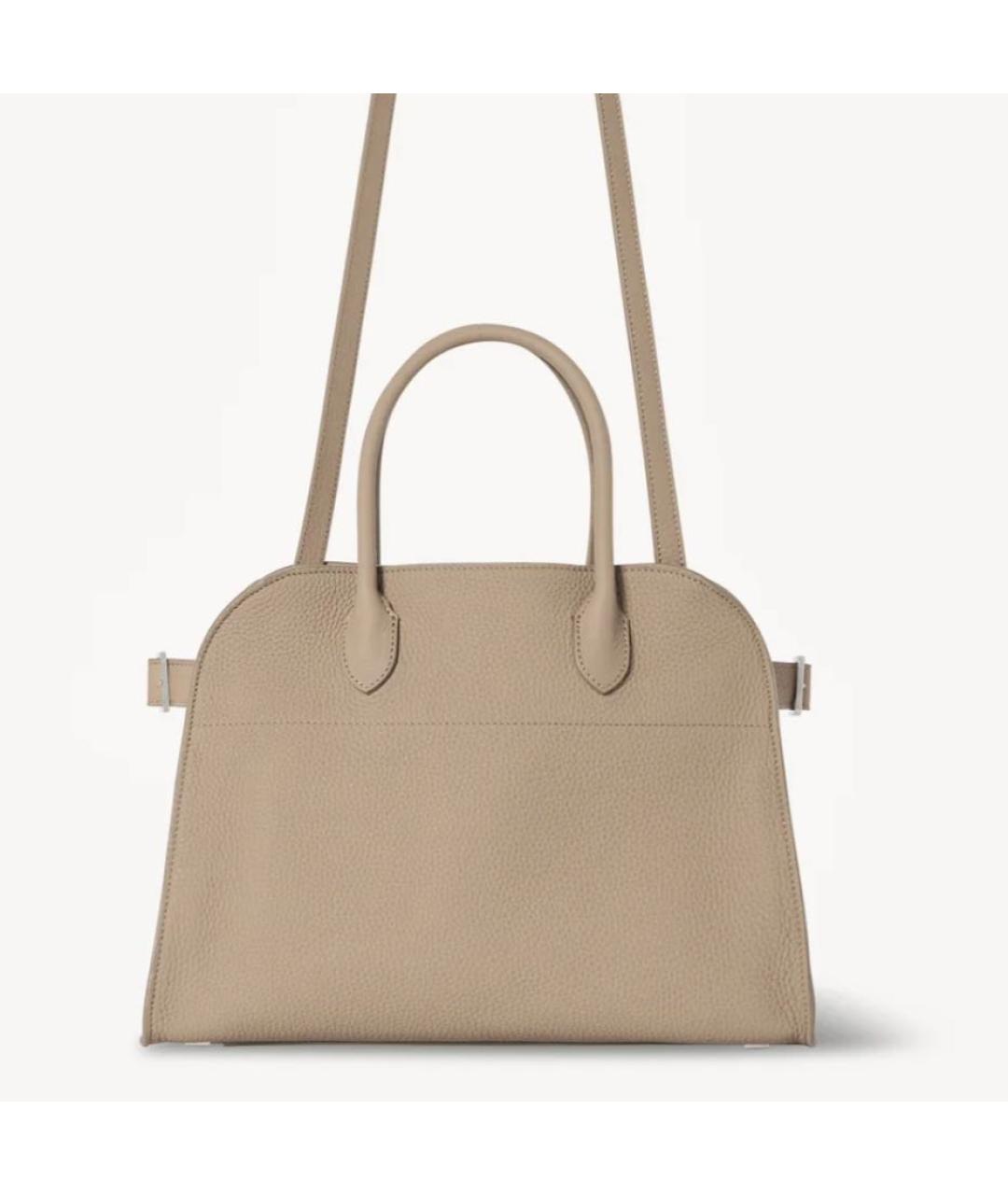 THE ROW Бежевая кожаная сумка с короткими ручками, фото 3