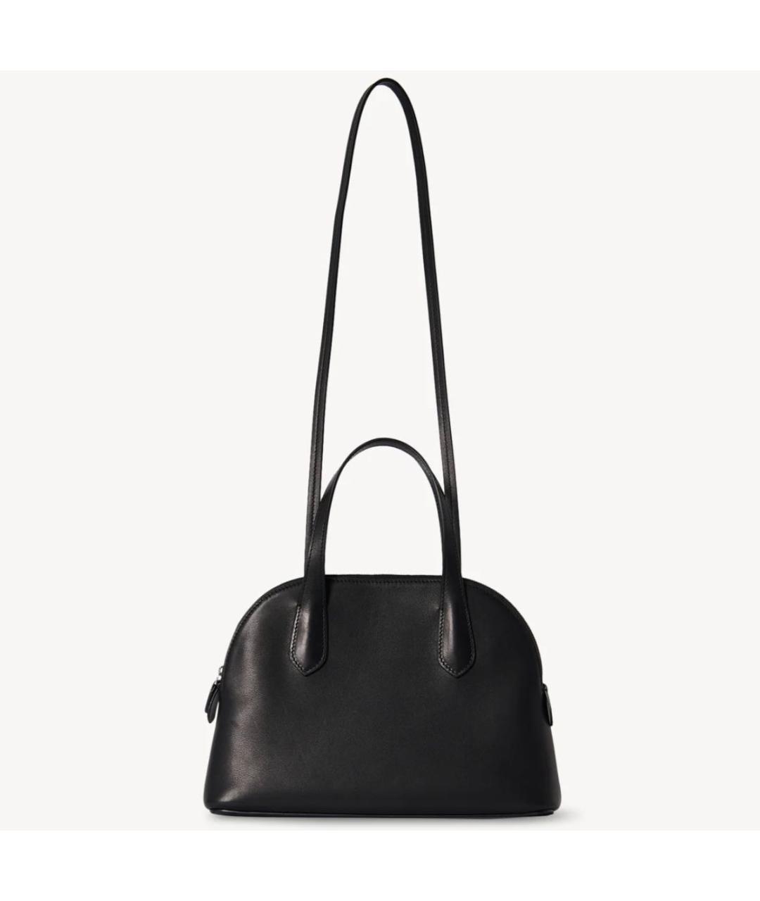 THE ROW Черная кожаная сумка с короткими ручками, фото 4