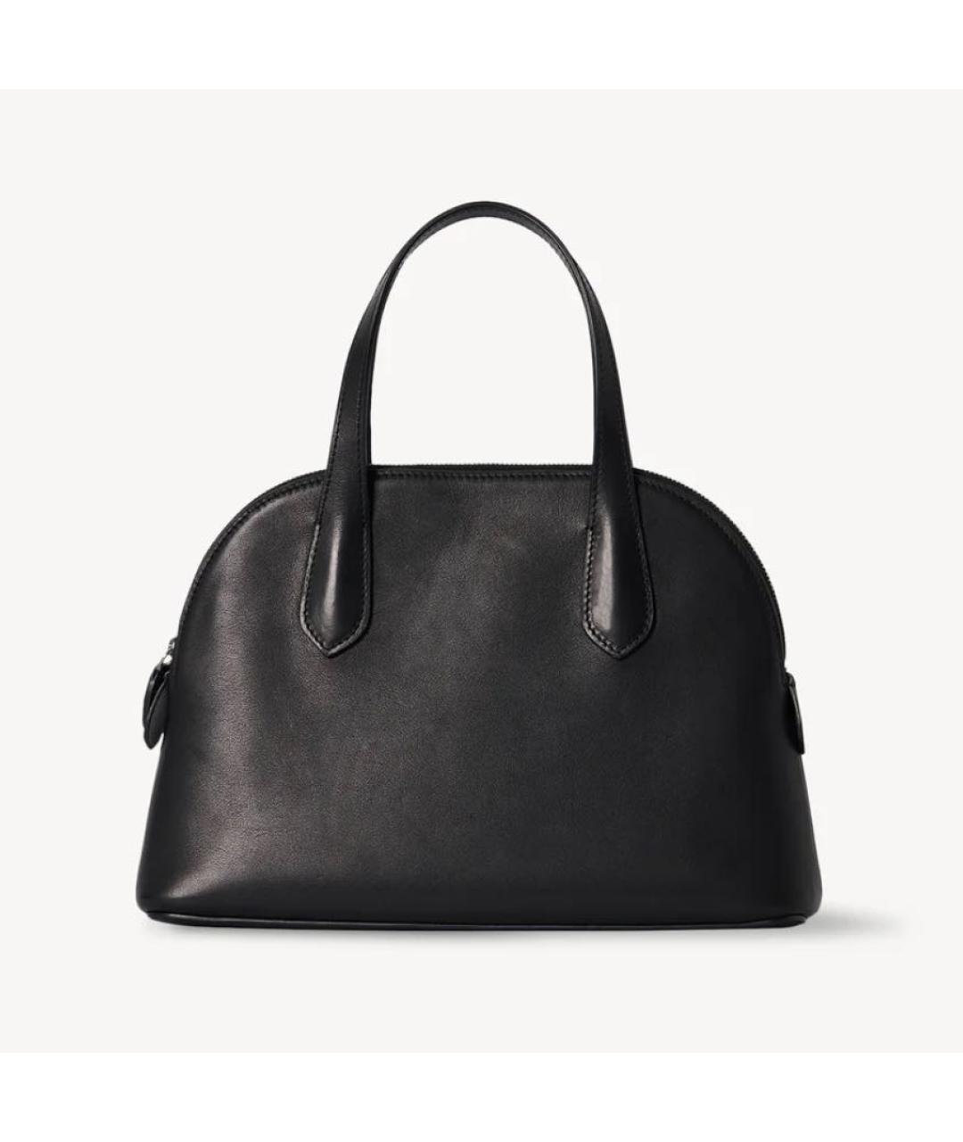 THE ROW Черная кожаная сумка с короткими ручками, фото 6