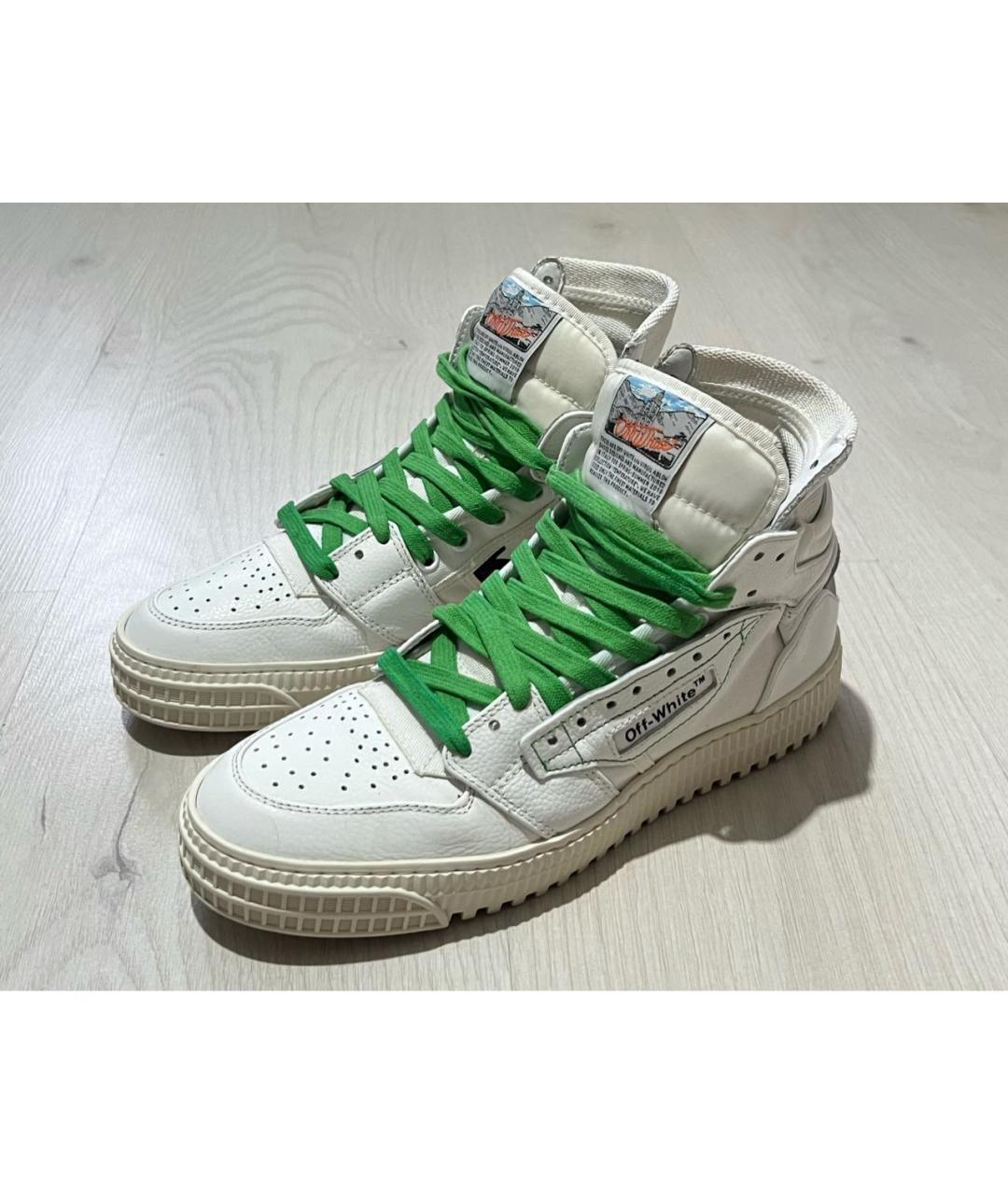 OFF-WHITE Белые кожаные кроссовки, фото 2