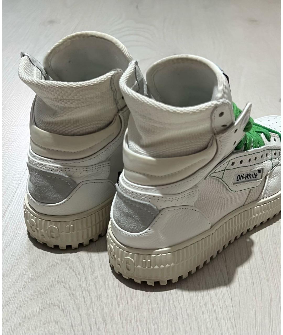 OFF-WHITE Белые кожаные кроссовки, фото 5