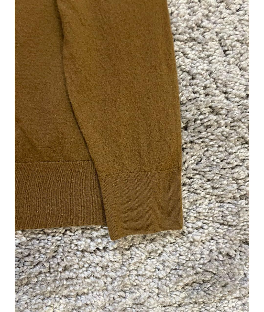 LORO PIANA Коричневое поло с длинным рукавом, фото 4