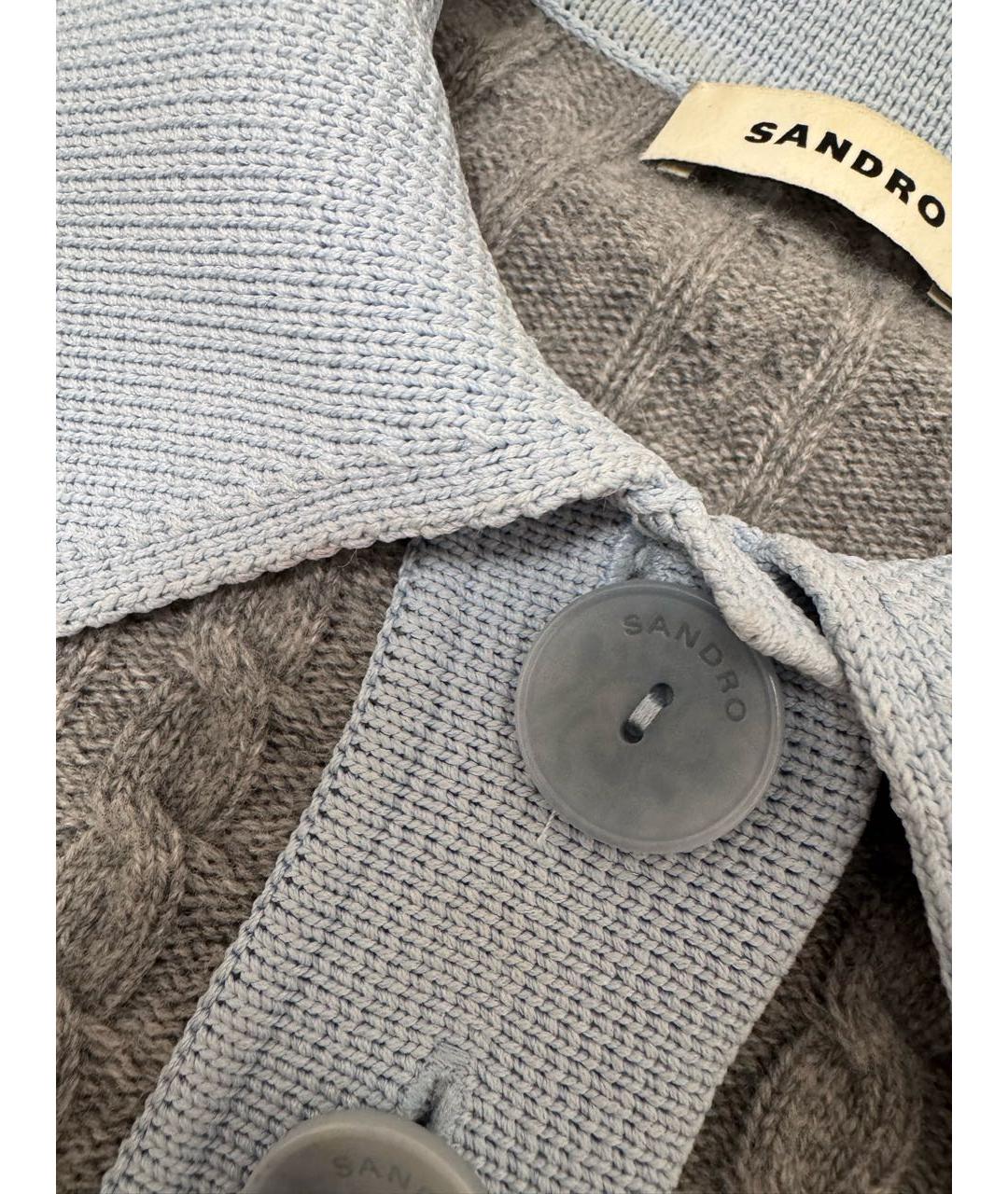 SANDRO Серый шерстяной джемпер / свитер, фото 4