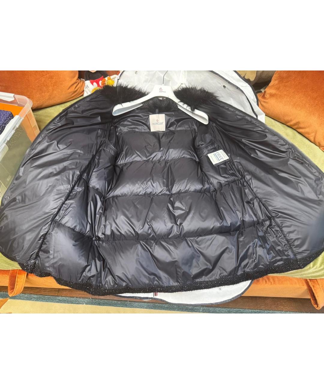 MONCLER Черный кашемировый пуховик, фото 3