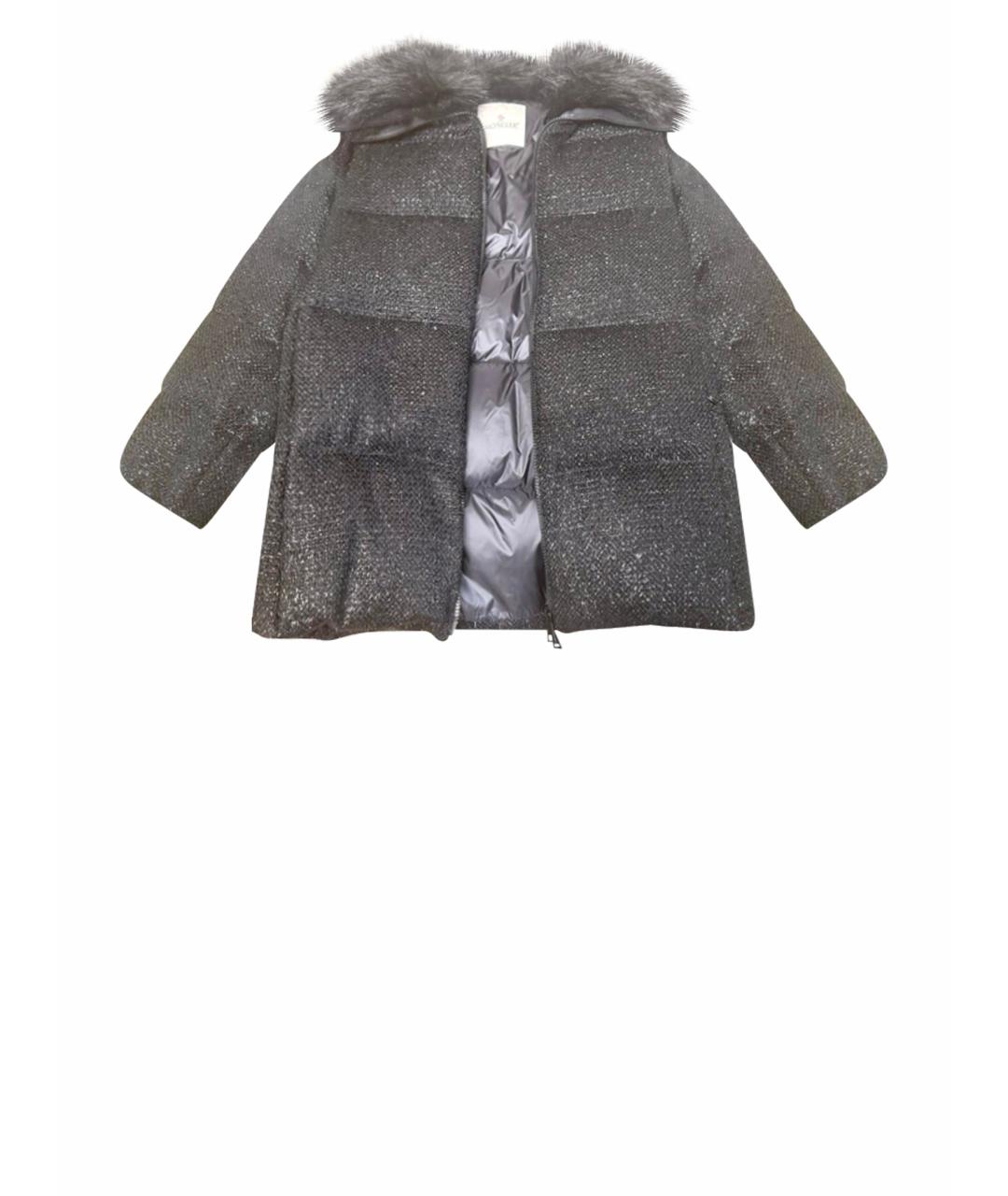 MONCLER Черный кашемировый пуховик, фото 1