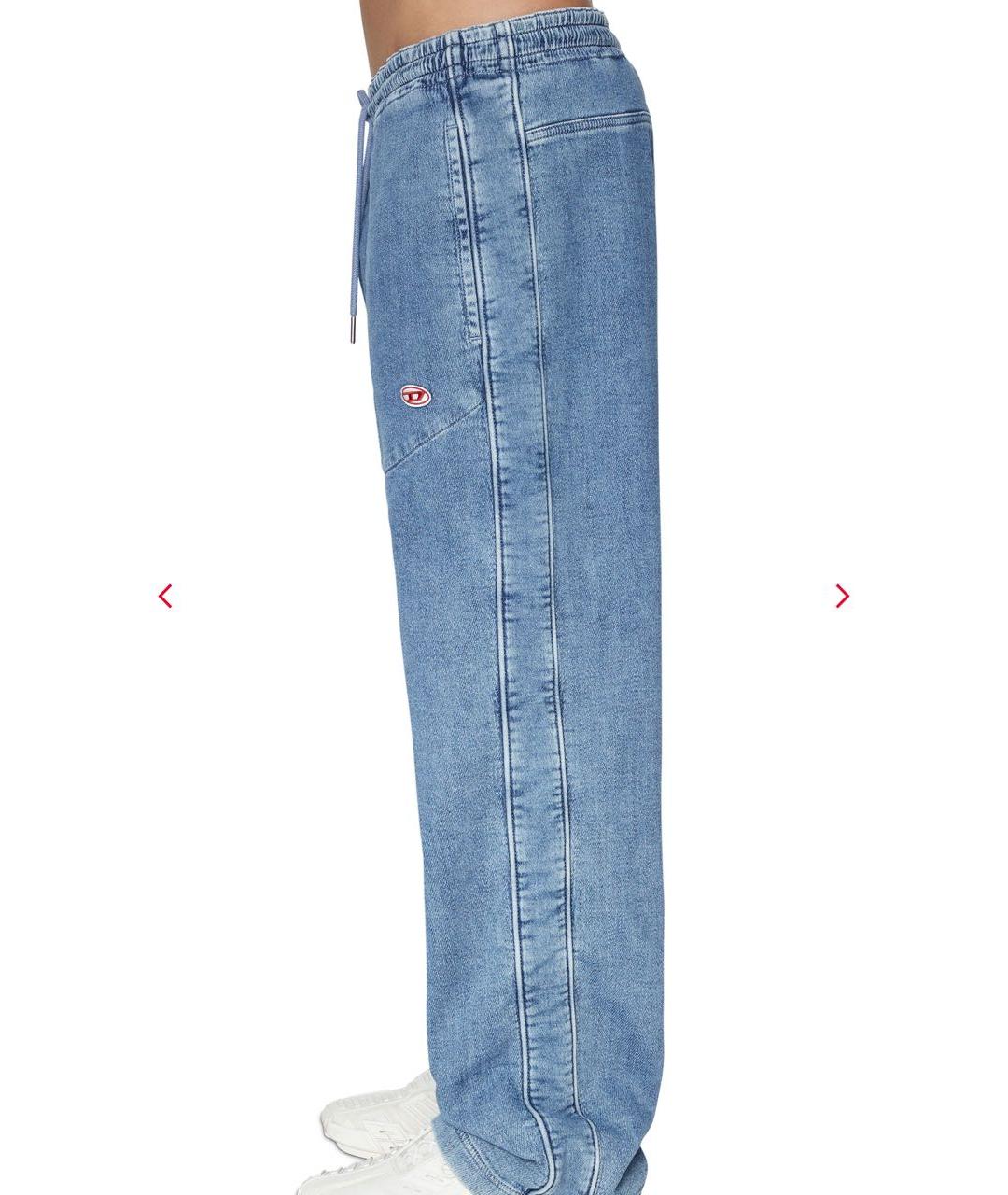 DIESEL Голубые хлопковые джинсы, фото 4