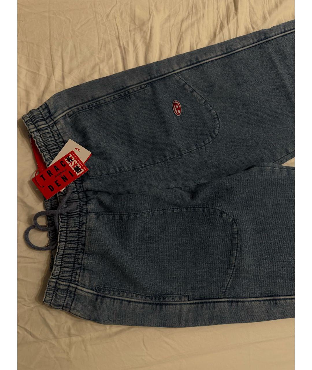 DIESEL Голубые хлопковые джинсы, фото 3