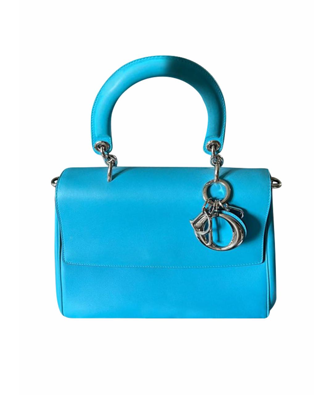 CHRISTIAN DIOR Бирюзовая сумка через плечо из лакированной кожи, фото 1