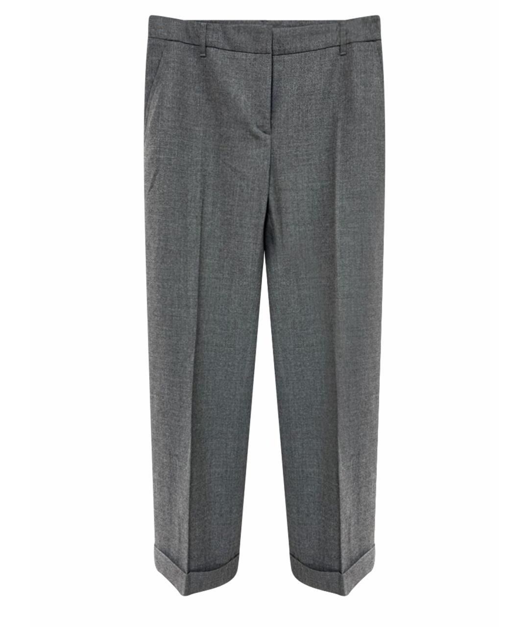 BRUNELLO CUCINELLI Серые прямые брюки, фото 1