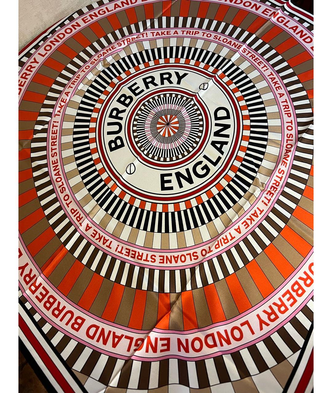 BURBERRY Мульти шелковый платок, фото 4