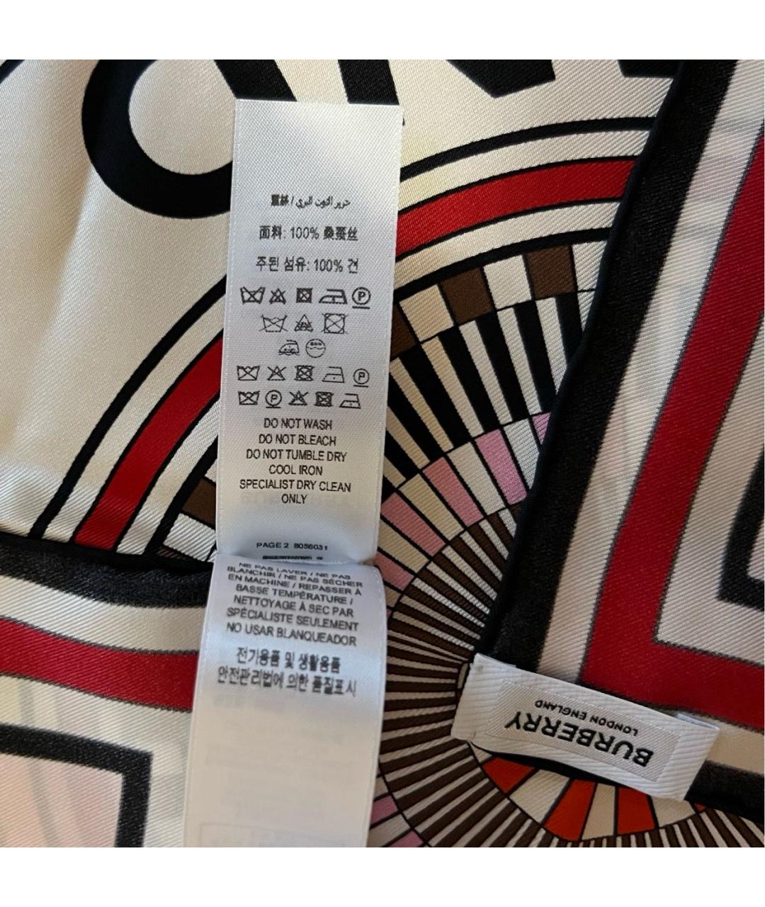 BURBERRY Мульти шелковый платок, фото 8