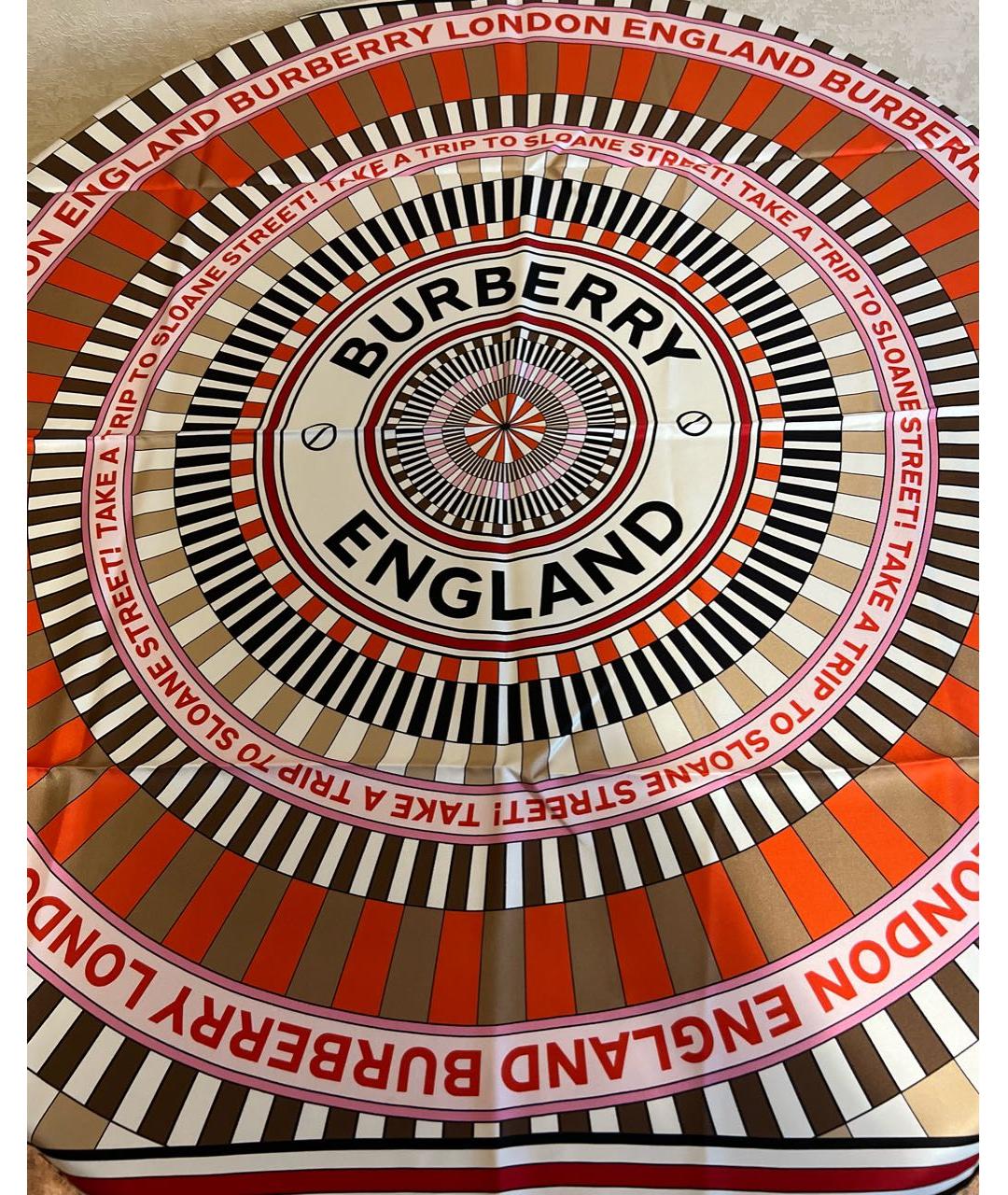 BURBERRY Мульти шелковый платок, фото 3