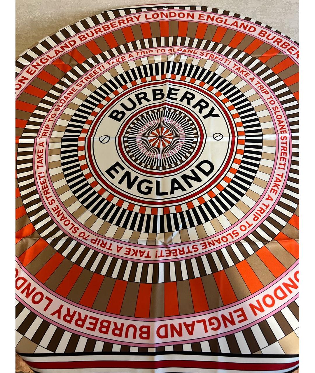 BURBERRY Мульти шелковый платок, фото 2
