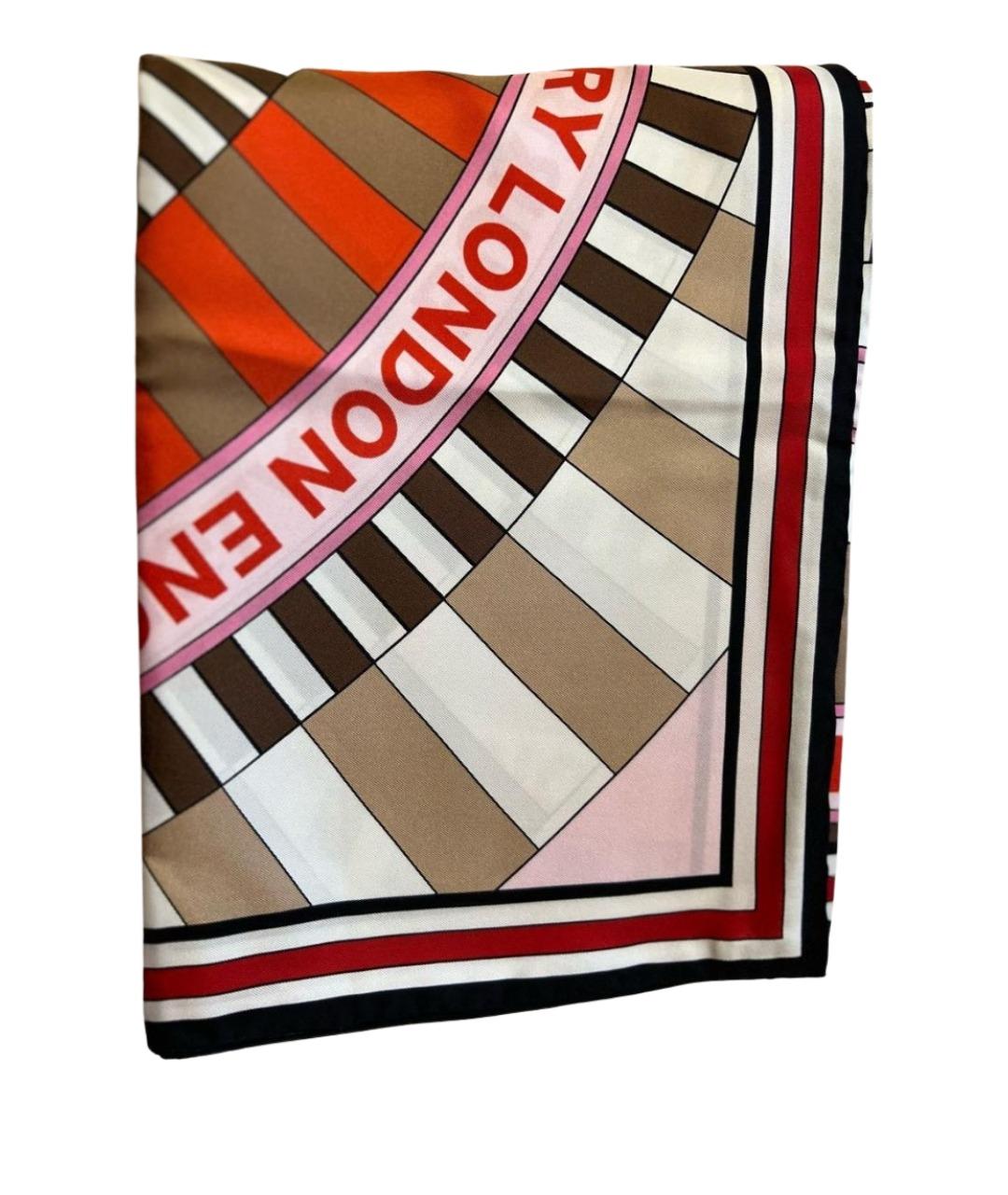 BURBERRY Мульти шелковый платок, фото 1