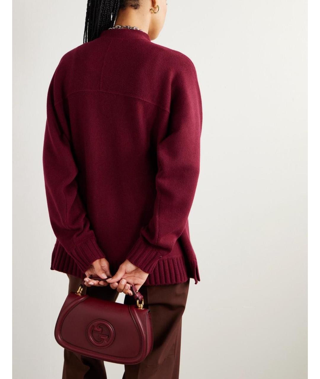 GUCCI Бордовый кашемировый кардиган, фото 2