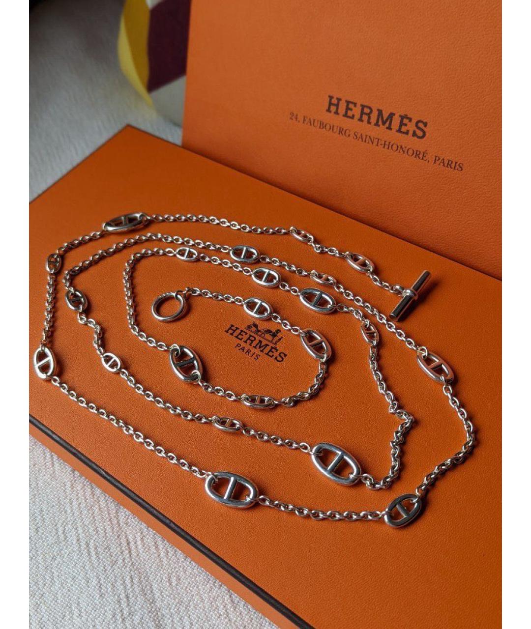 HERMES Серебряная серебряная цепочка, фото 3