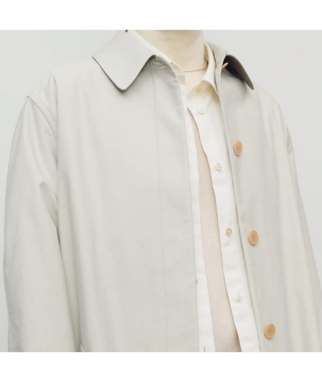 THE ROW Белый хлопковый тренч/плащ, фото 3