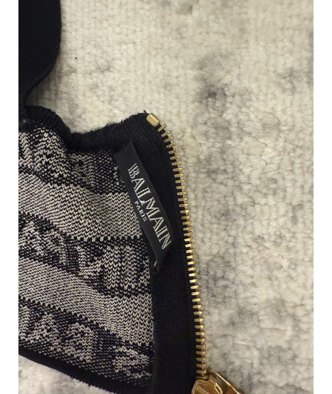 BALMAIN Антрацитовый вискозный джемпер / свитер, фото 3