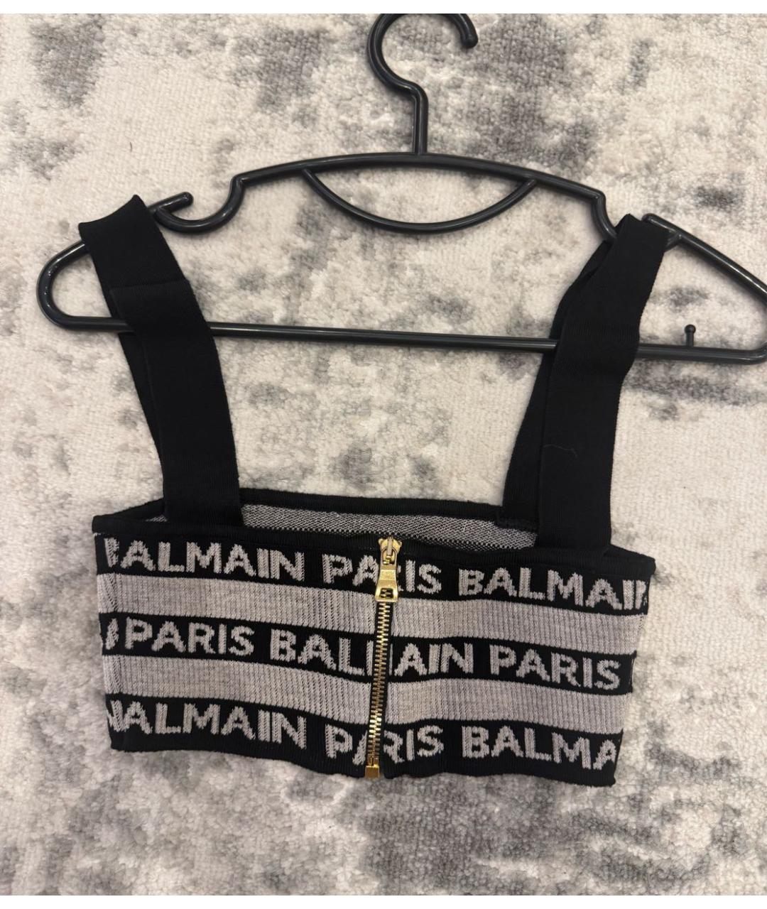 BALMAIN Антрацитовый вискозный джемпер / свитер, фото 2