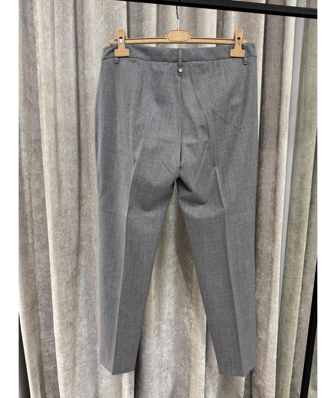 LORENA ANTONIAZZI Серые прямые брюки, фото 2