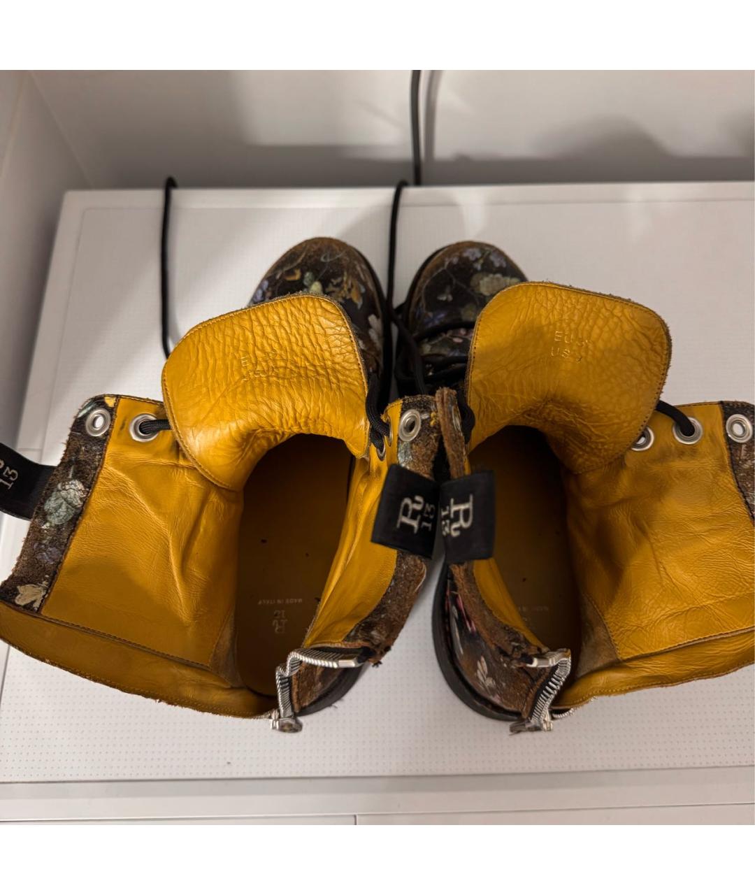 R13 Черные кожаные ботинки, фото 5