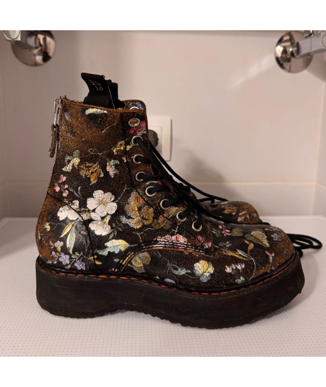 R13 Черные кожаные ботинки, фото 7