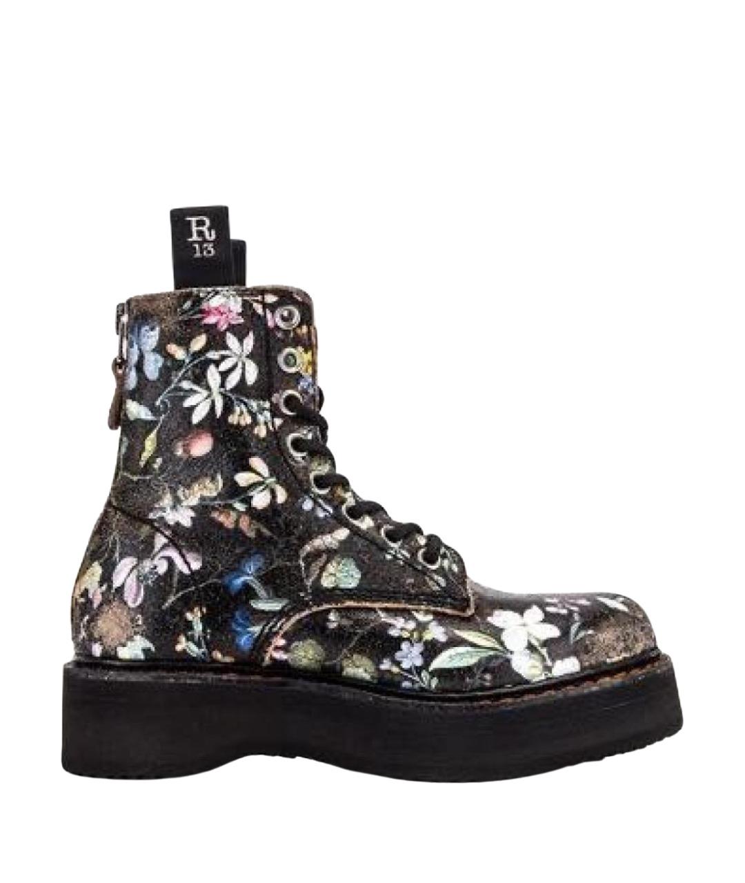 R13 Черные кожаные ботинки, фото 1