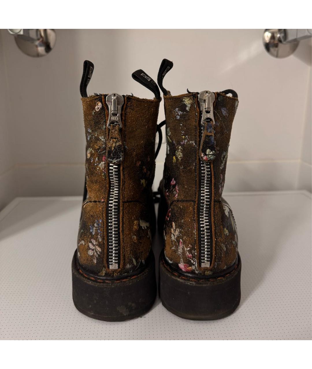 R13 Черные кожаные ботинки, фото 4