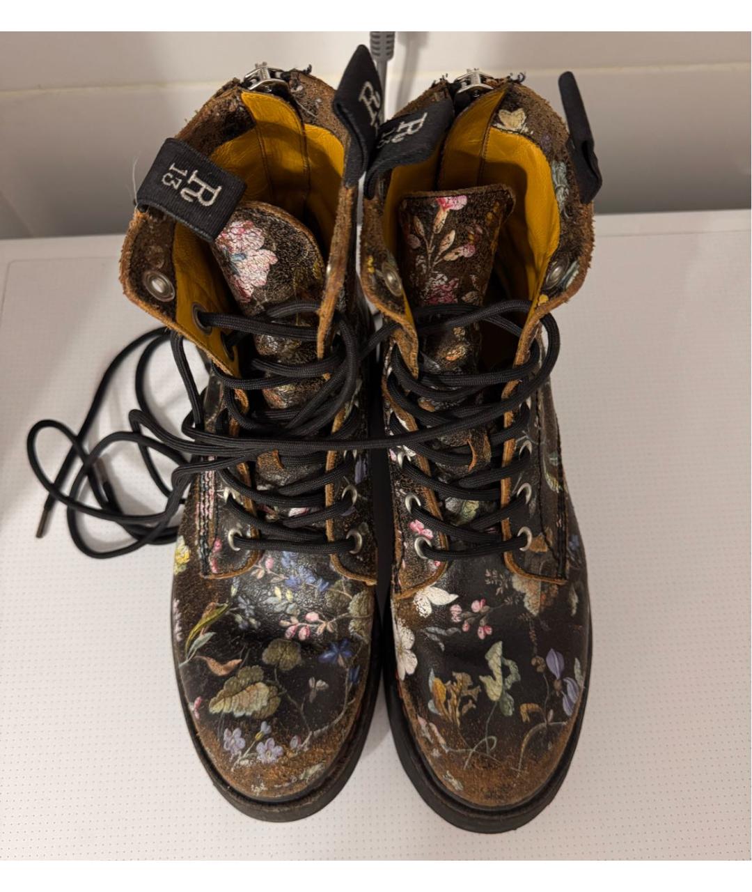 R13 Черные кожаные ботинки, фото 3