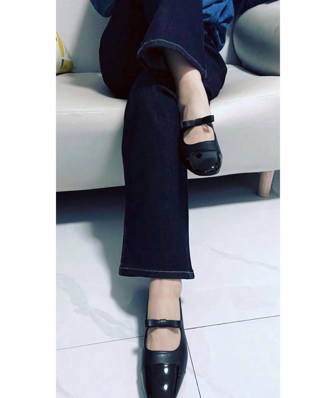 CHANEL Черные кожаные балетки, фото 4